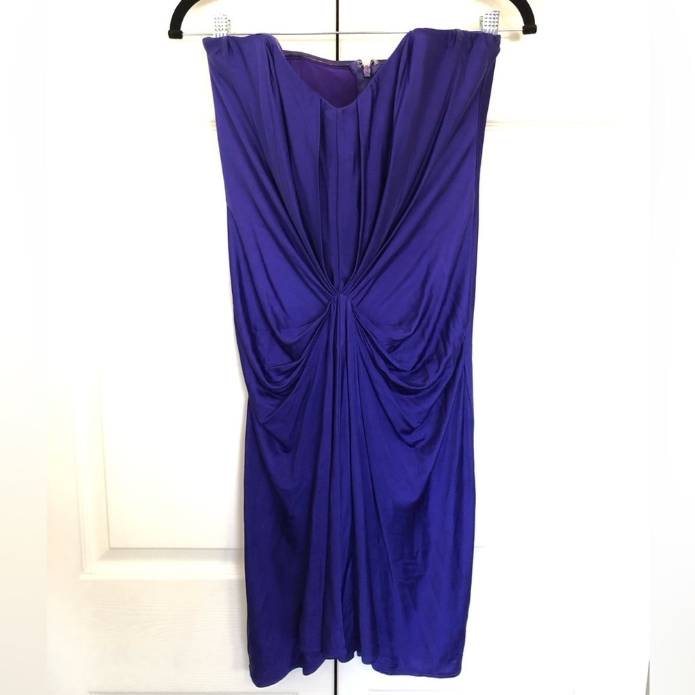 Purple Moda International Strapless Corset Boning Dress Size M